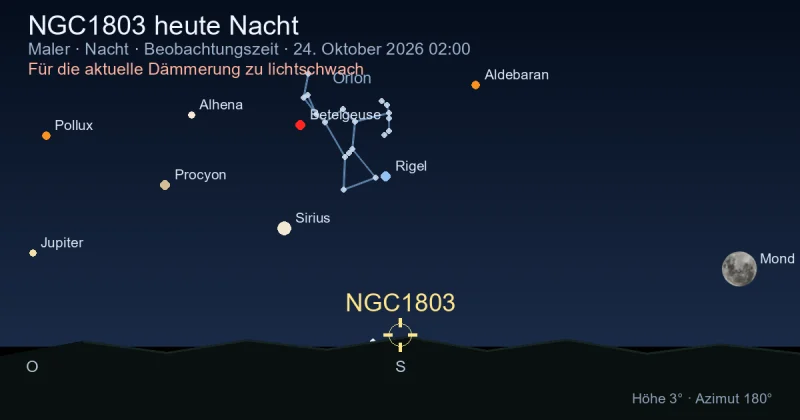NGC1803 heute Nacht