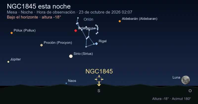 NGC1845 esta noche
