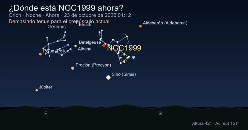 ¿Dónde está NGC1999 ahora?