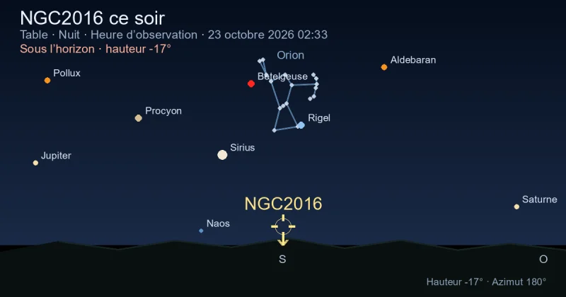 NGC2016 ce soir