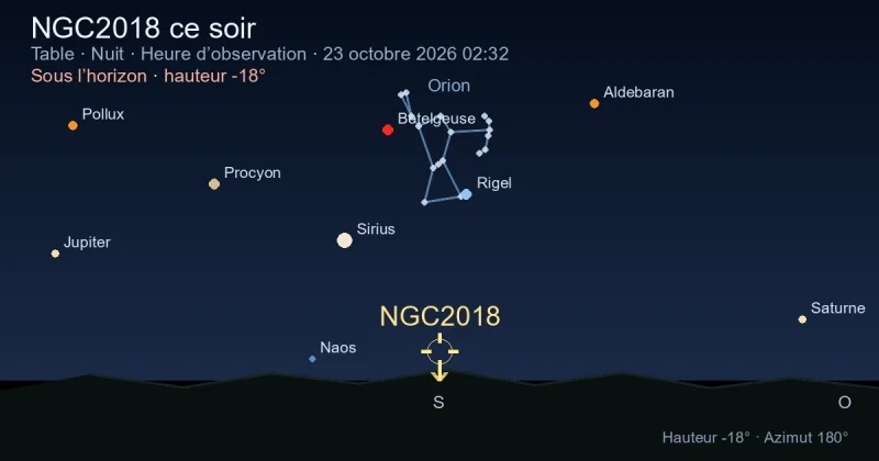 NGC2018 ce soir