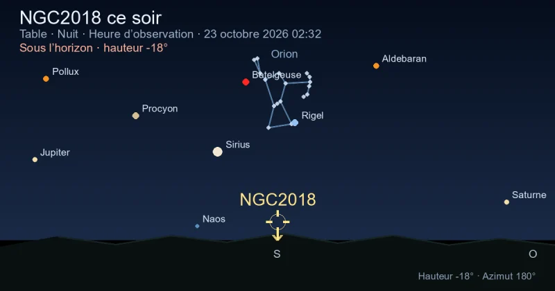NGC2018 ce soir
