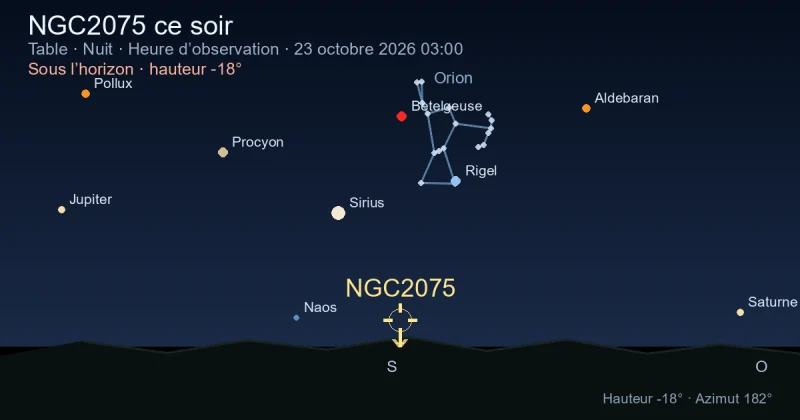 NGC2075 ce soir