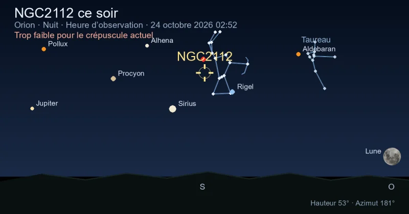 NGC2112 ce soir