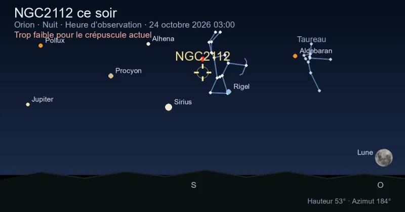 NGC2112 ce soir