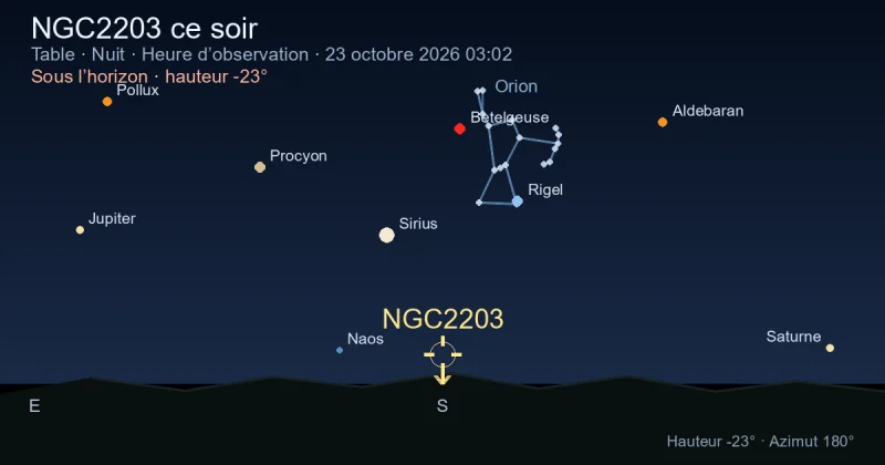 NGC2203 ce soir