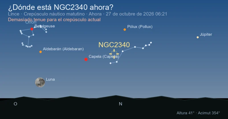 ¿Dónde está NGC2340 ahora?