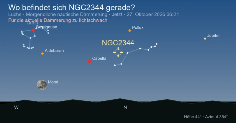 Wo befindet sich NGC2344 gerade?