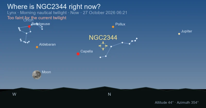 Where is NGC2344 right now?