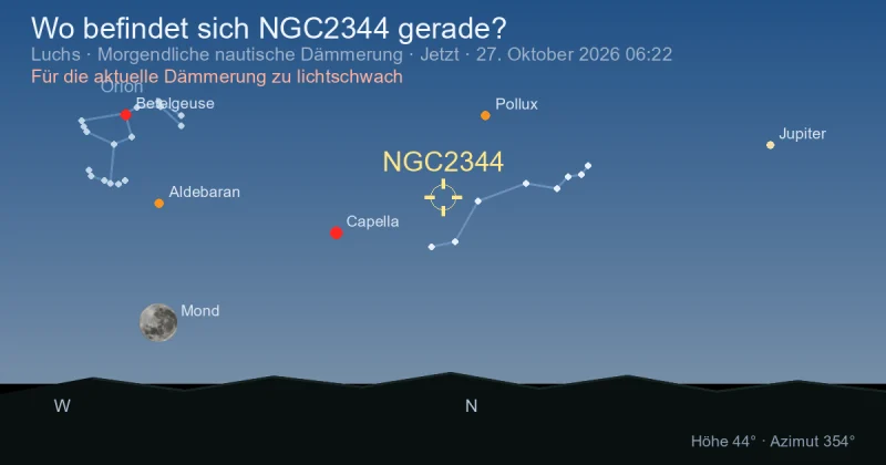 Wo befindet sich NGC2344 gerade?
