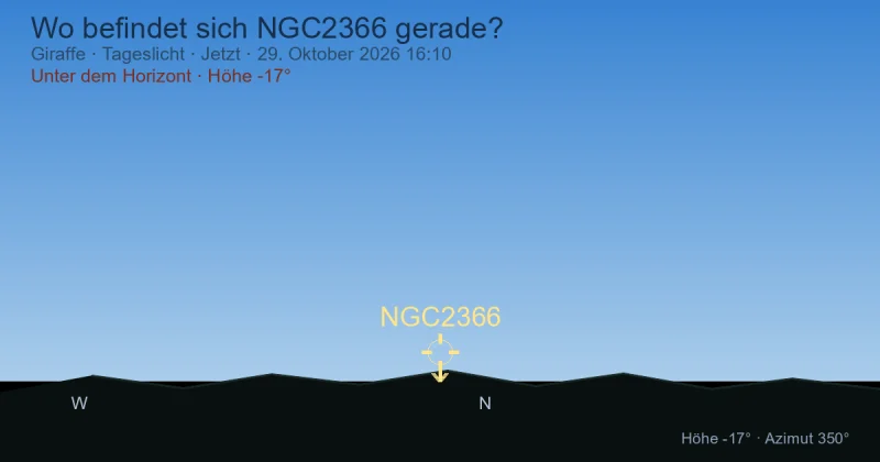 Wo befindet sich NGC2366 gerade?