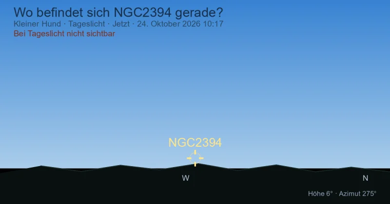 Wo befindet sich NGC2394 gerade?