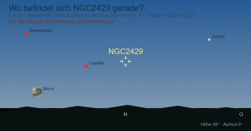 Wo befindet sich NGC2429 gerade?