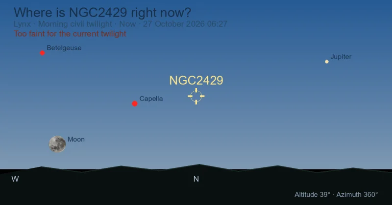 Where is NGC2429 right now?