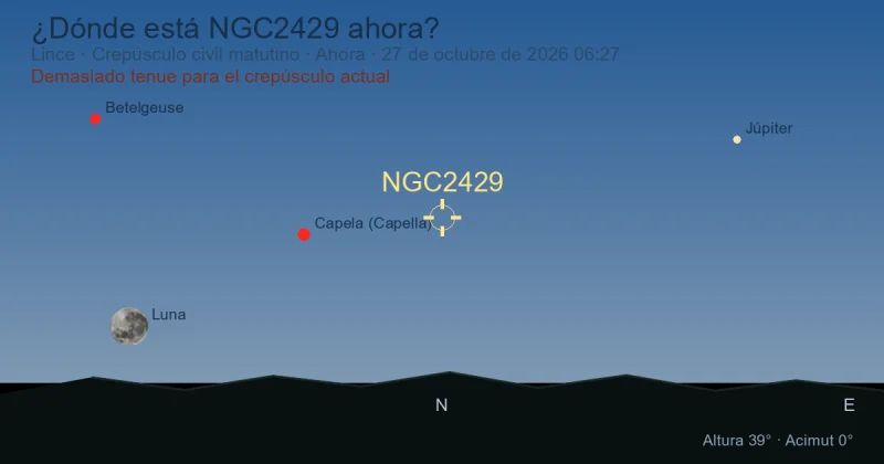 ¿Dónde está NGC2429 ahora?