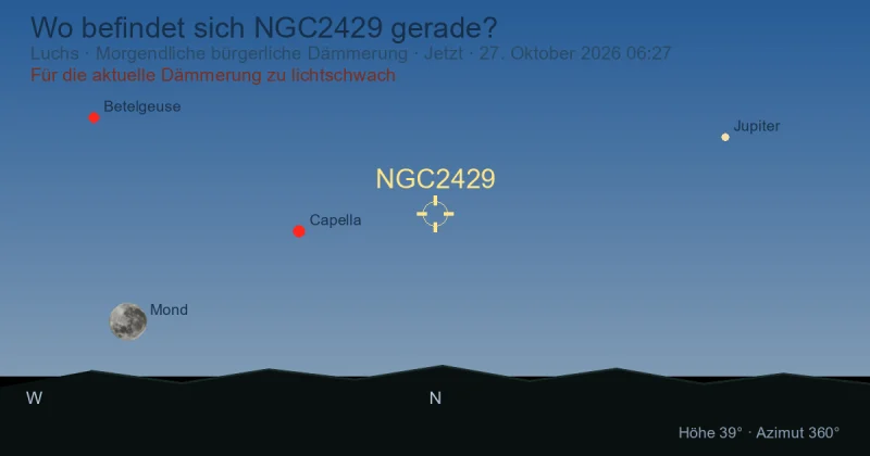 Wo befindet sich NGC2429 gerade?