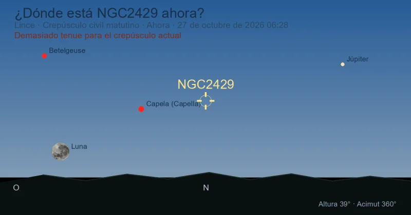 ¿Dónde está NGC2429 ahora?