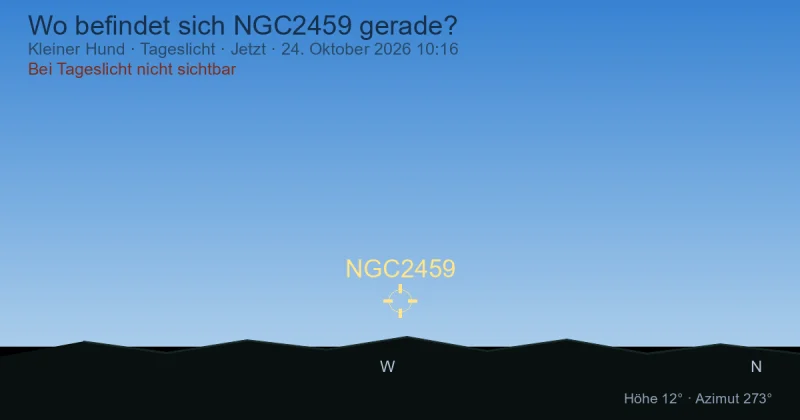 Wo befindet sich NGC2459 gerade?