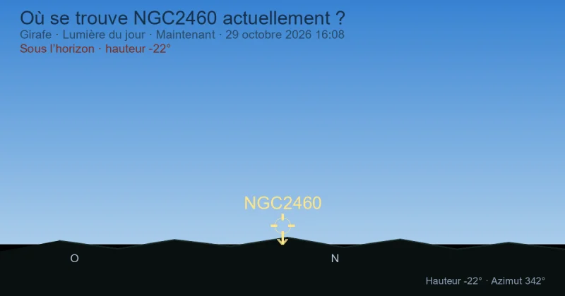 Où se trouve NGC2460 actuellement ?