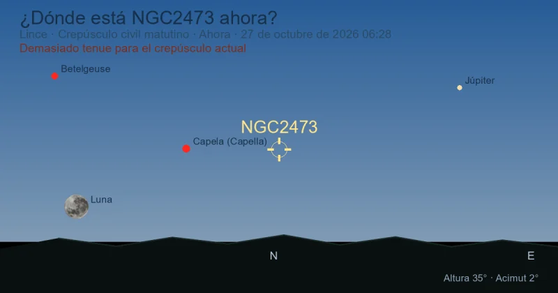 ¿Dónde está NGC2473 ahora?