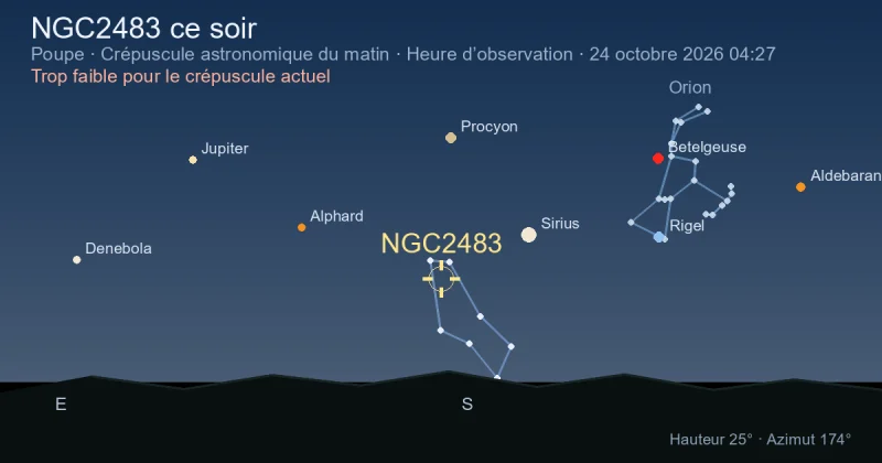 NGC2483 ce soir