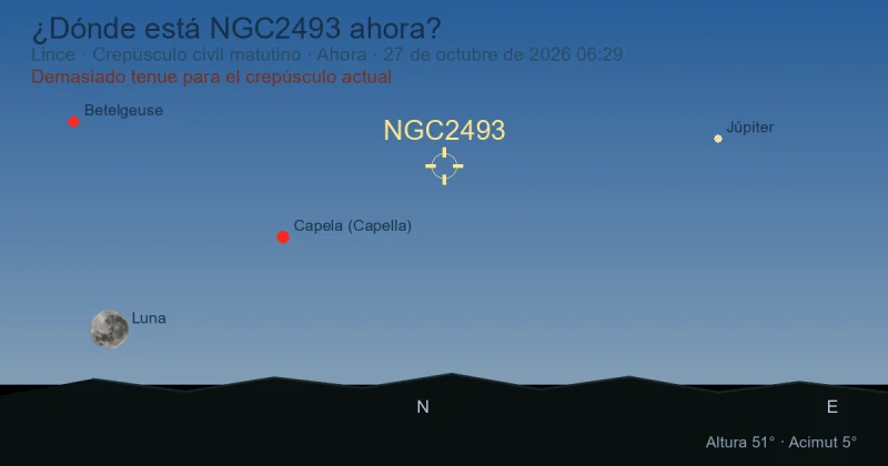 ¿Dónde está NGC2493 ahora?