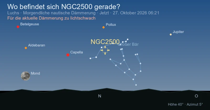 Wo befindet sich NGC2500 gerade?