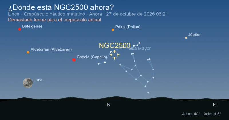 ¿Dónde está NGC2500 ahora?