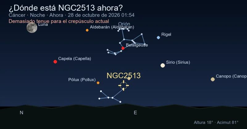 ¿Dónde está NGC2513 ahora?