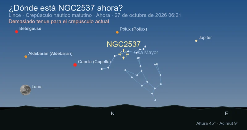 ¿Dónde está NGC2537 ahora?