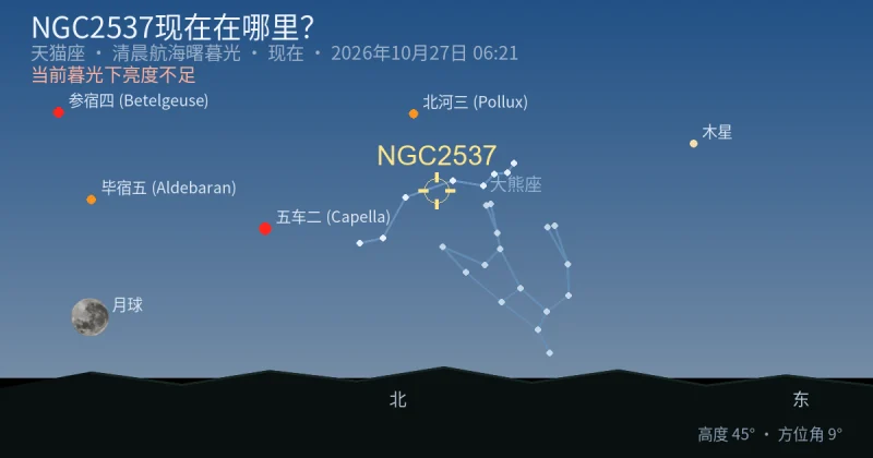 NGC2537现在在哪里？