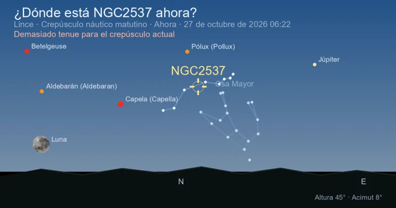 ¿Dónde está NGC2537 ahora?