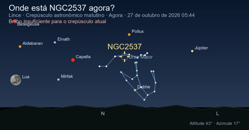 Onde está NGC2537 agora?