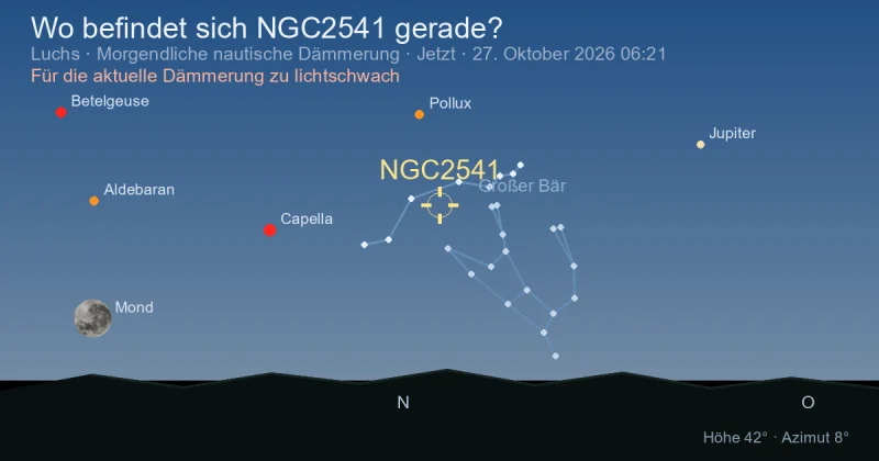 Wo befindet sich NGC2541 gerade?