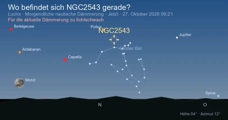 Wo befindet sich NGC2543 gerade?