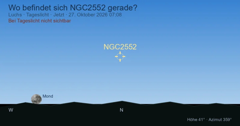 Wo befindet sich NGC2552 gerade?