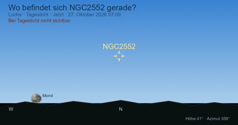 Wo befindet sich NGC2552 gerade?