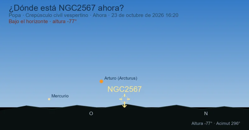 ¿Dónde está NGC2567 ahora?
