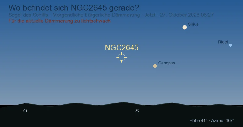 Wo befindet sich NGC2645 gerade?