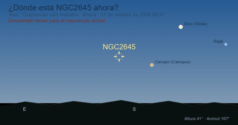 ¿Dónde está NGC2645 ahora?
