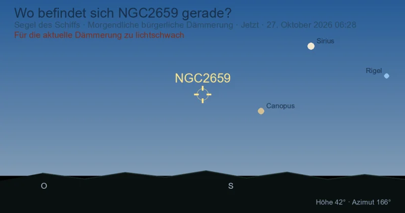 Wo befindet sich NGC2659 gerade?