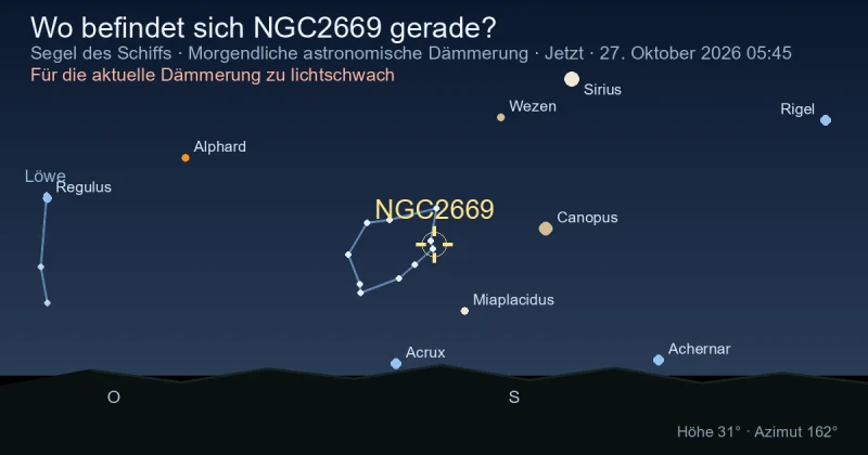 Wo befindet sich NGC2669 gerade?