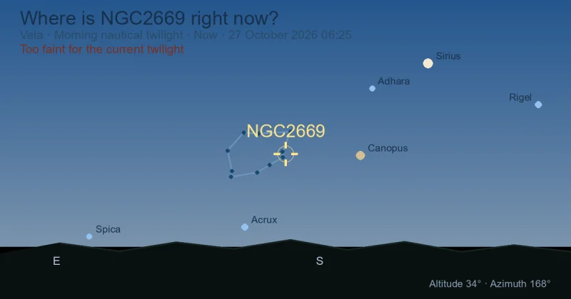 Where is NGC2669 right now?