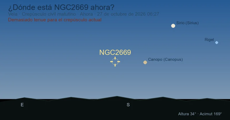 ¿Dónde está NGC2669 ahora?