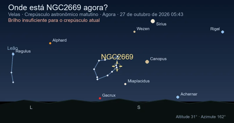 Onde está NGC2669 agora?