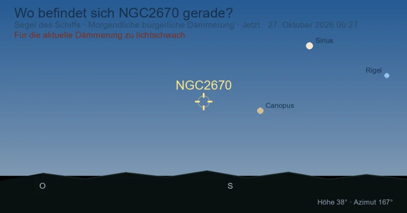 Wo befindet sich NGC2670 gerade?