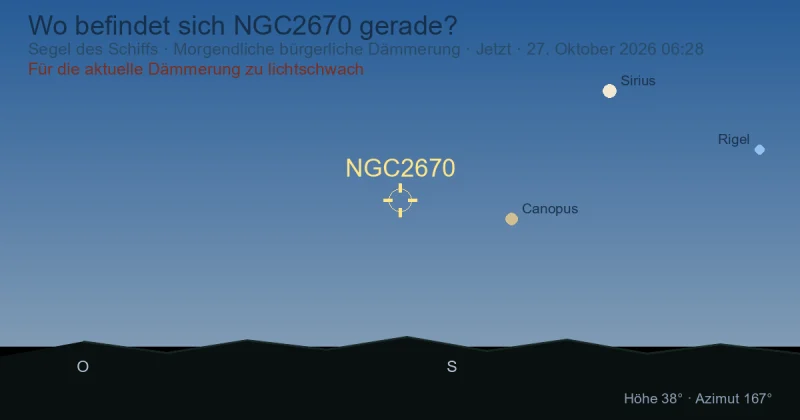 Wo befindet sich NGC2670 gerade?