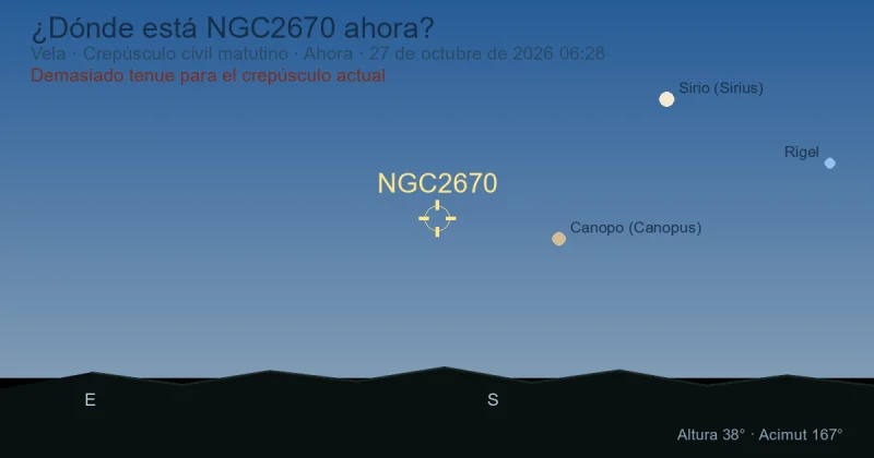 ¿Dónde está NGC2670 ahora?