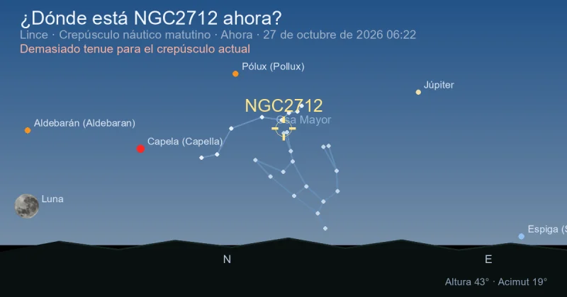 ¿Dónde está NGC2712 ahora?
