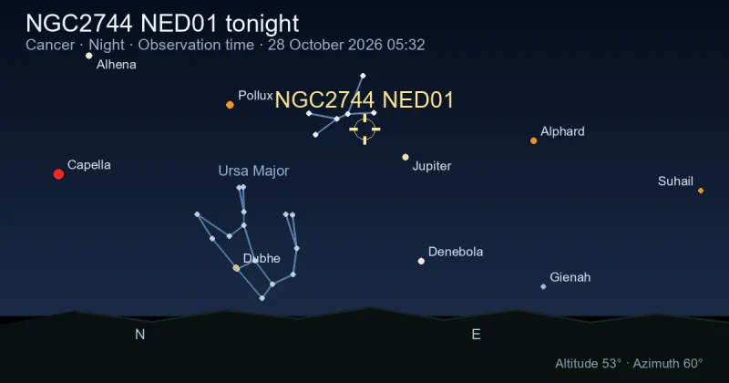 NGC2744 NED01 tonight